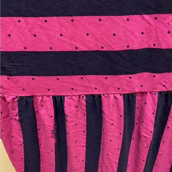 Lilly Pulitzer Scoop Neck Evelyn Dress Pink & Navy Stripes w/ Polka Dots Sz S - Picture 9 of 15